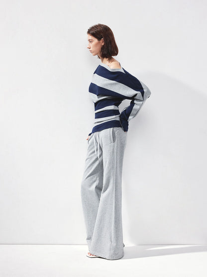 kvkv Asymmetrical Striped Cotton Modal Top