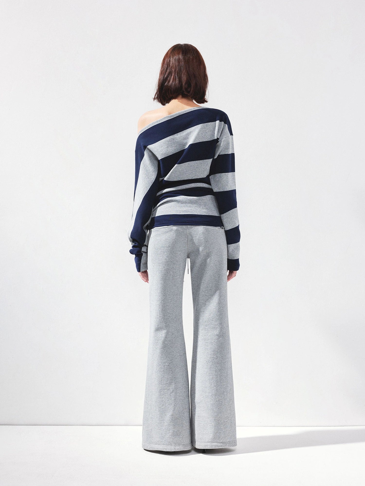 kvkv Asymmetrical Striped Cotton Modal Top