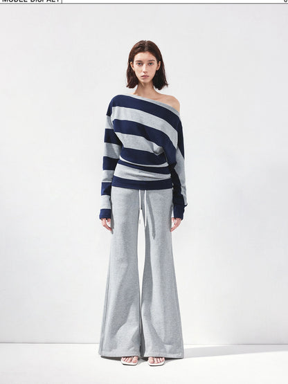 kvkv Asymmetrical Striped Cotton Modal Top