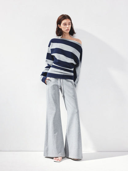 kvkv Asymmetrical Striped Cotton Modal Top