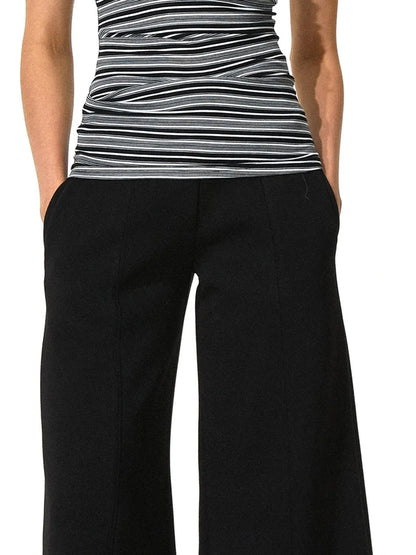 kvkv Black And White Irregular Stripe Tube Top