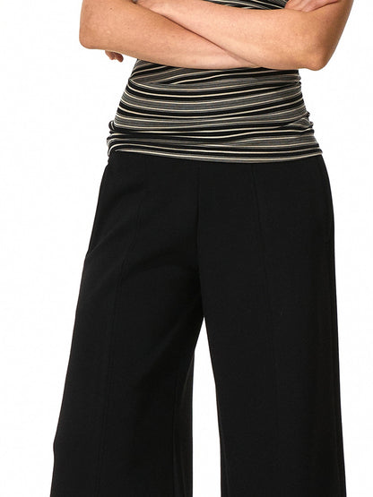 kvkv Black Apricot Stretch Stripped Bustier Top