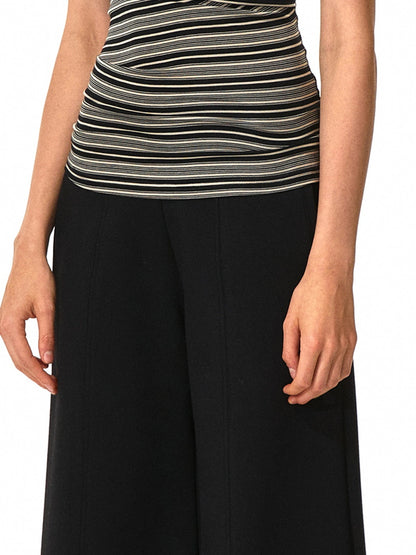 kvkv Black Apricot Stretch Stripped Bustier Top
