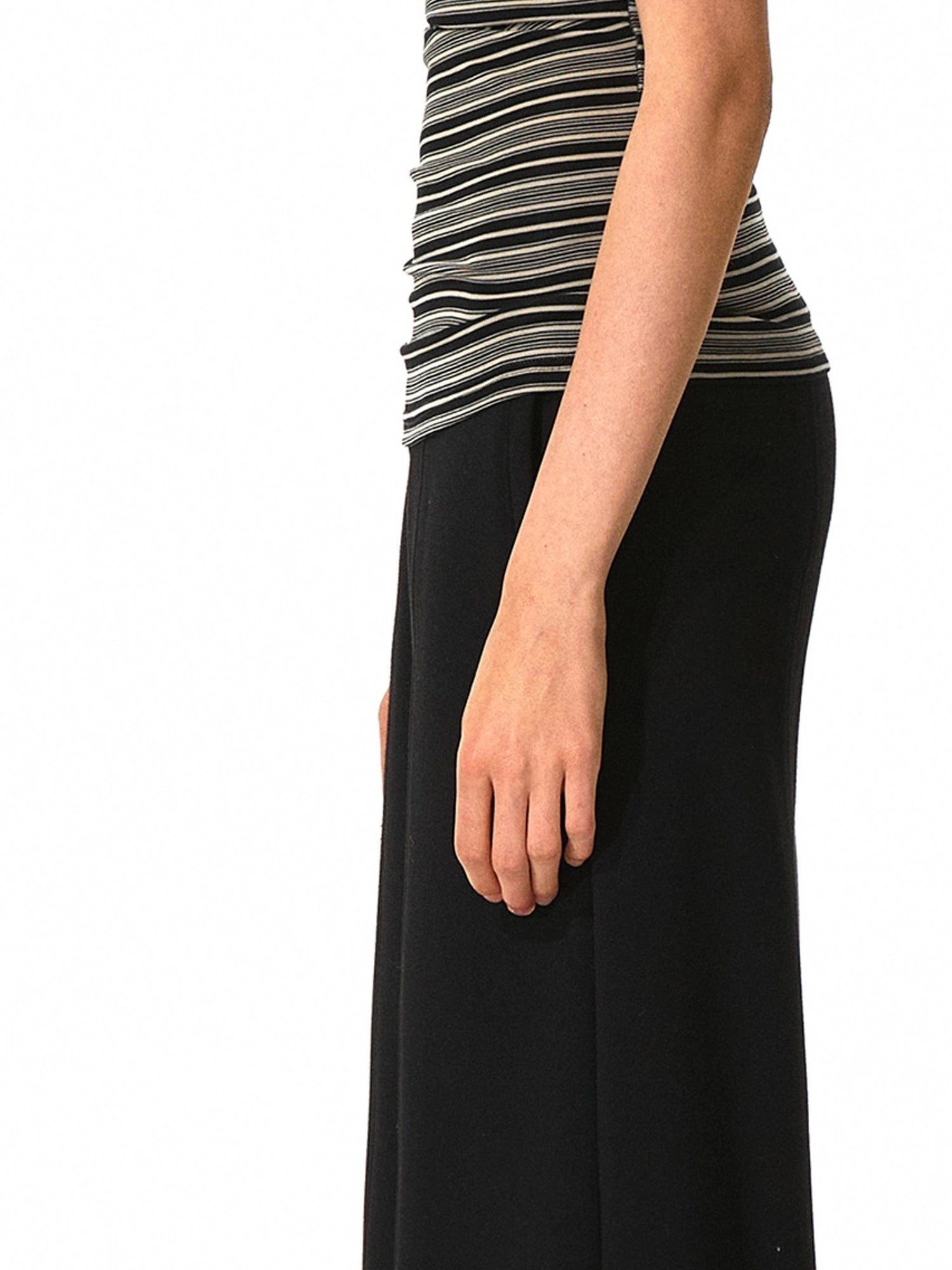 kvkv Black Apricot Stretch Stripped Bustier Top