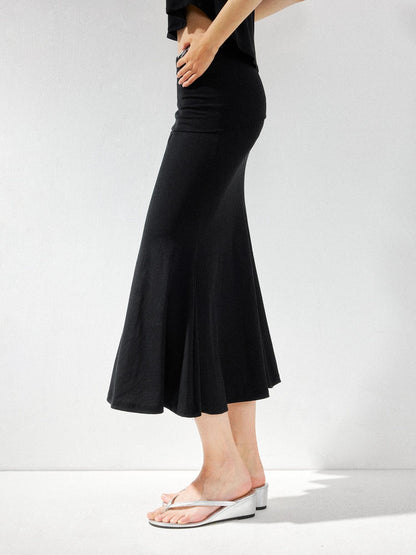kvkv Black Convertible Foldover Mid Waist Women&