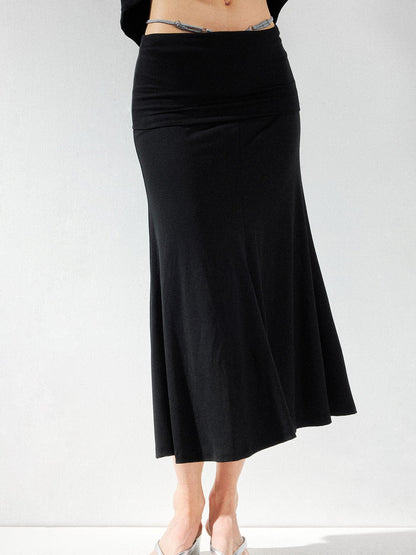 kvkv Black Convertible Foldover Mid Waist Women&