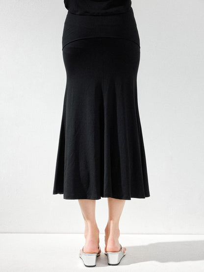 kvkv Black Convertible Foldover Mid Waist Women&