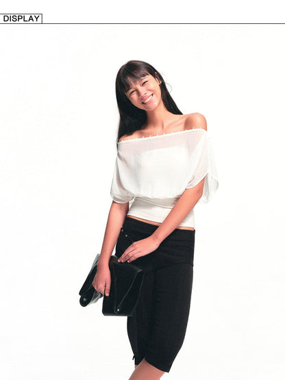 kvkv Black Detachable Hip Cover Tie Skirt Women&