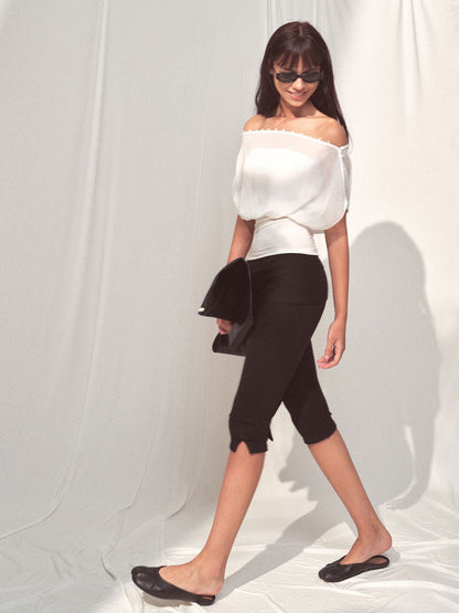 kvkv Black Detachable Hip Cover Tie Skirt Women&