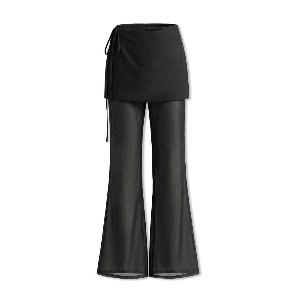 kvkv_Black_Detachable_Tie_Skirt_Panel_Sheer_Women&