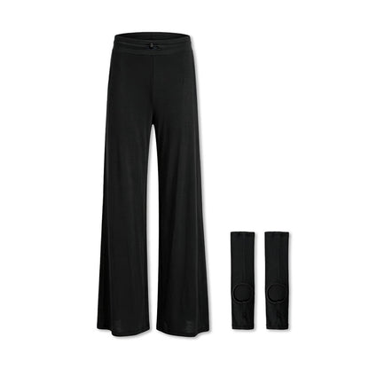 kvkv_Black_Drawstring_Mid_Low_Rise_Detachable_Stirrup_Drapey_Women&