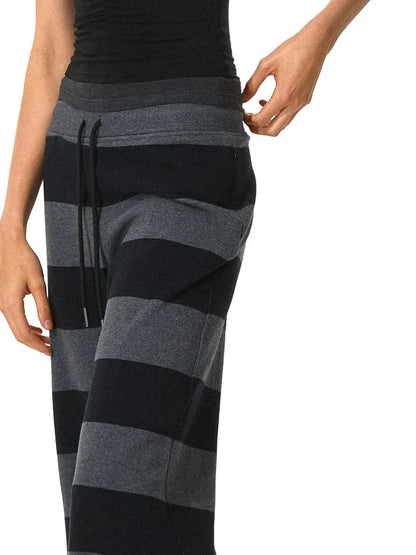 kvkv Black Gray Modal Drawstring Waistband Sweatpants