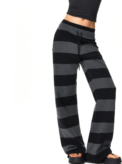 kvkv Black Gray Modal Drawstring Waistband Sweatpants