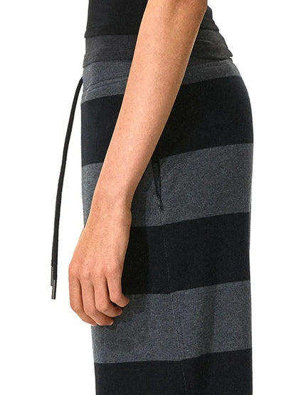 kvkv Black Gray Modal Drawstring Waistband Sweatpants