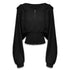 kvkv_Black_Oversized_Foldover_Collar_Cinched_Waist_Women&