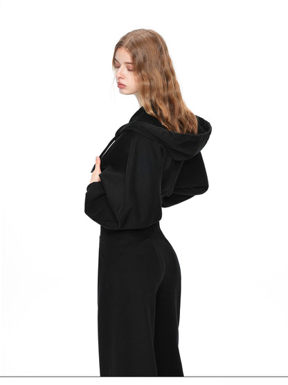 kvkv Black Oversized Foldover Collar Cinched Waist Women&