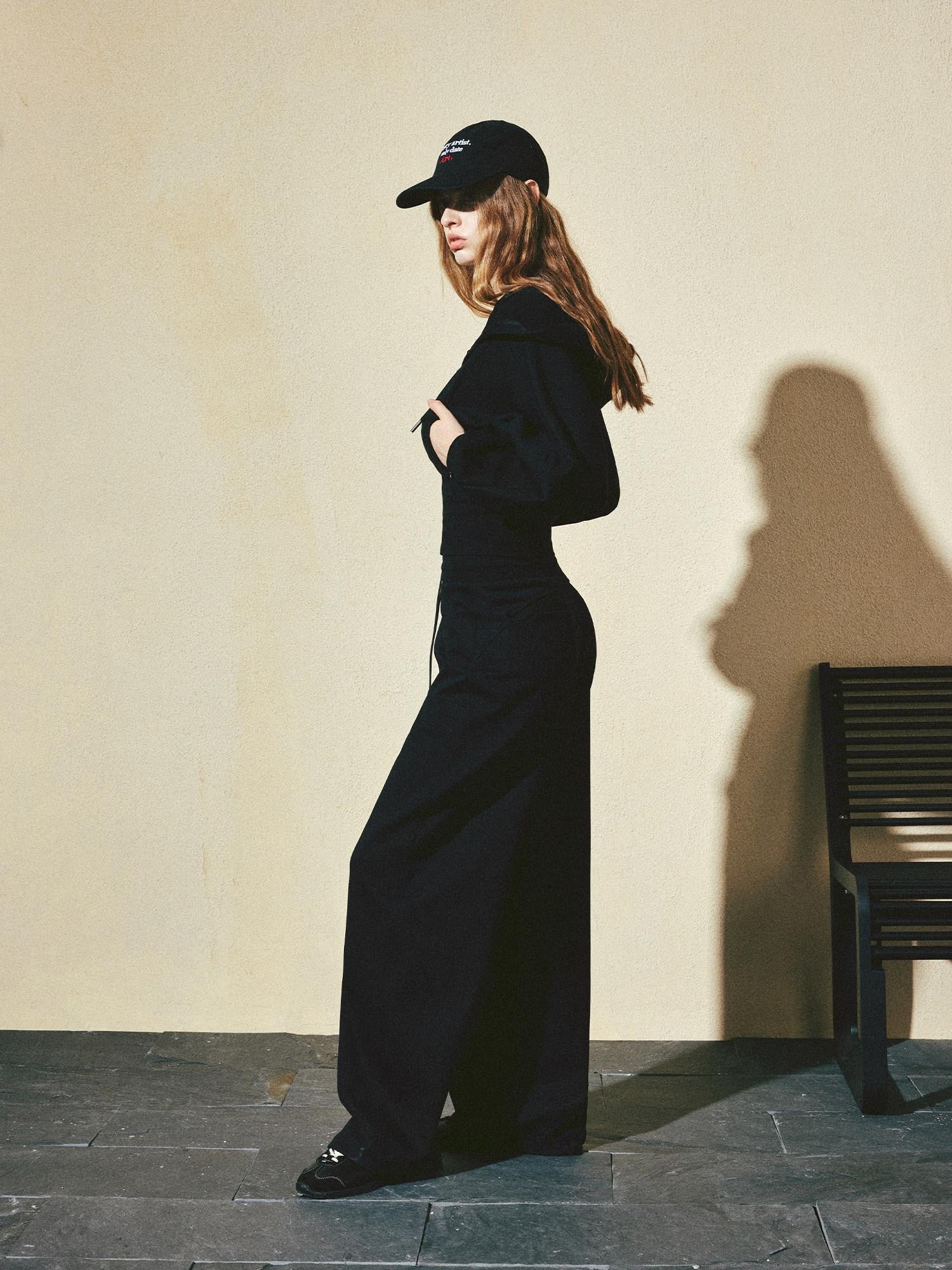 kvkv Black Oversized Foldover Collar Cinched Waist Women&