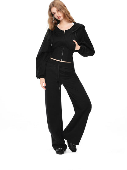 kvkv Black Oversized Foldover Collar Cinched Waist Women&