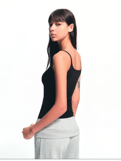 kvkv Black Scalloped Lace Trim Multiway Slim Fit Women&