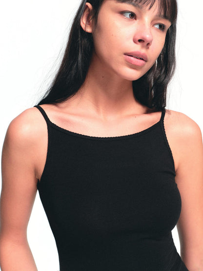 kvkv Black Scalloped Lace Trim Multiway Slim Fit Women&