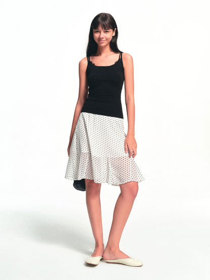 kvkv Black Scalloped Lace Trim Multiway Slim Fit Women&