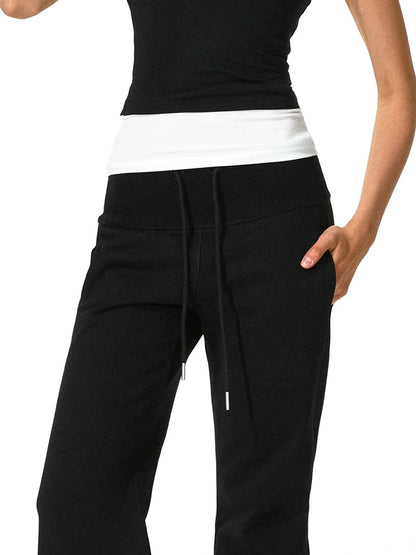 kvkv Black White Asymmetrical Sleeve Vest