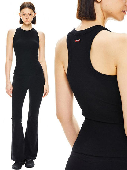 kvkv Black Yoga Racerback Women&