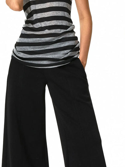 kvkv Black &amp; Gray Striped Adjustable Halter Top