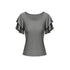 kvkv_Blue_Gray_Double_Layer_Knit_Flutter_Sleeve_Women&
