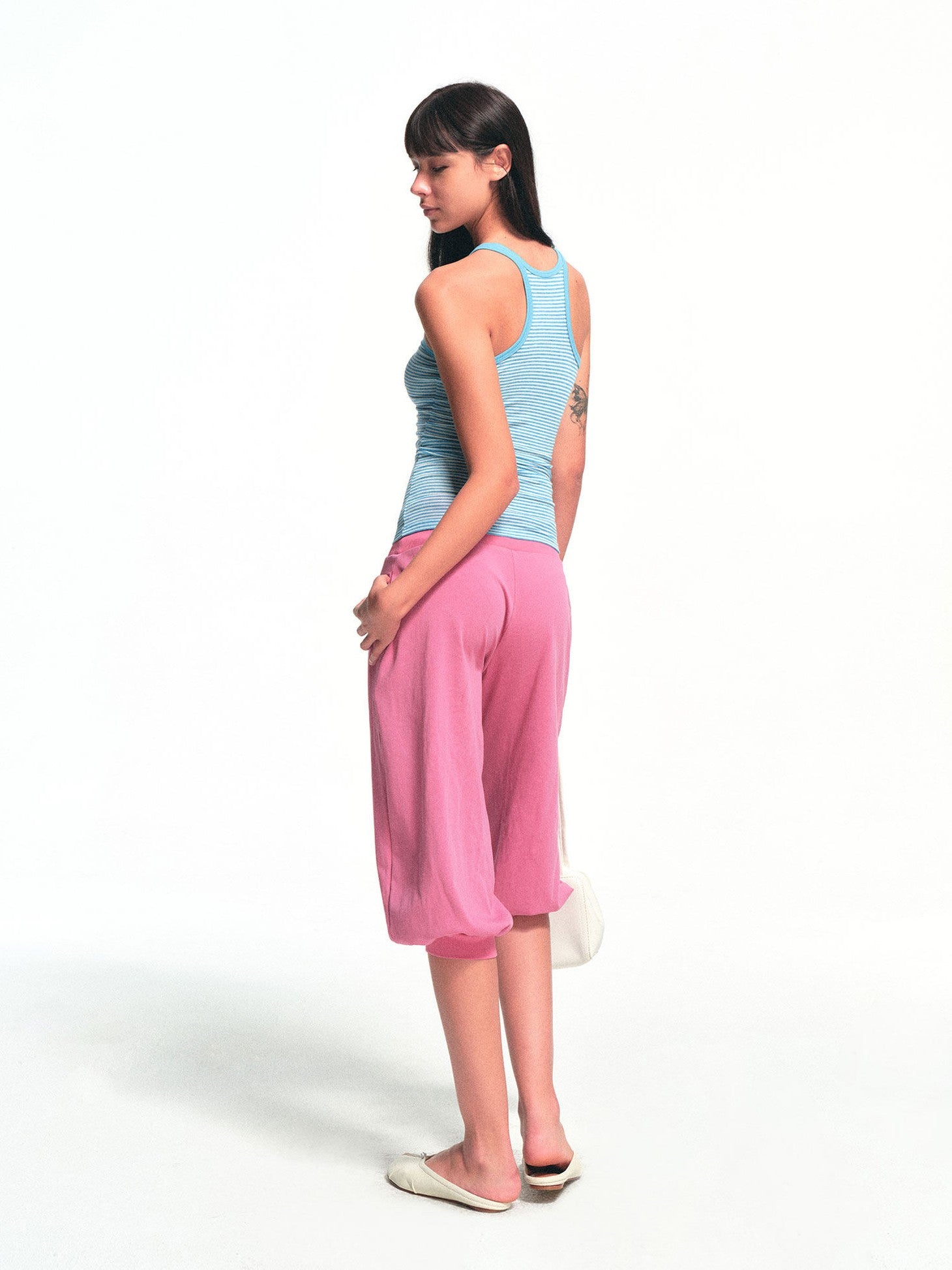 kvkv Blue Striped Boat Neck Reversible Women&