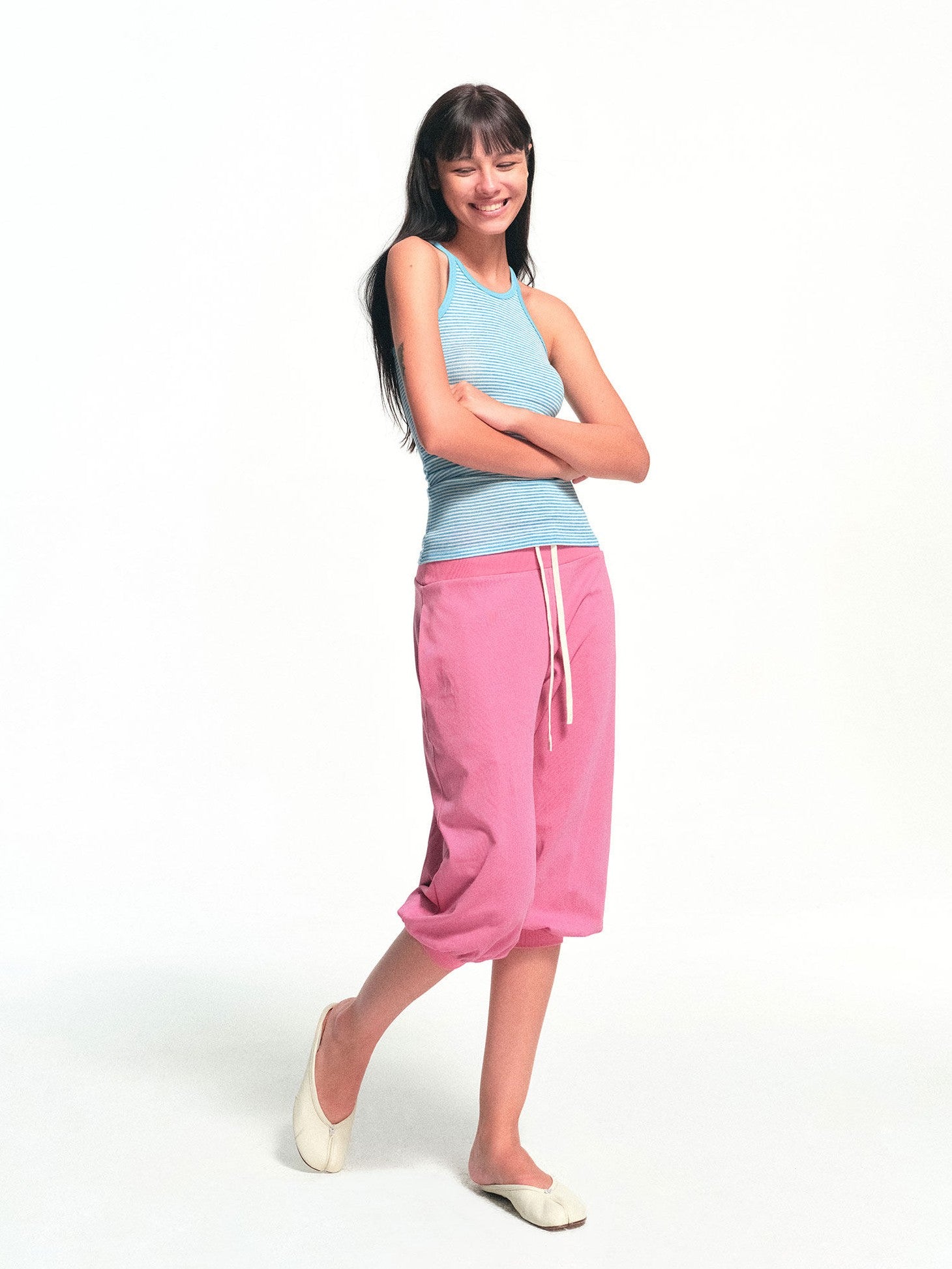 kvkv Blue Striped Boat Neck Reversible Women&