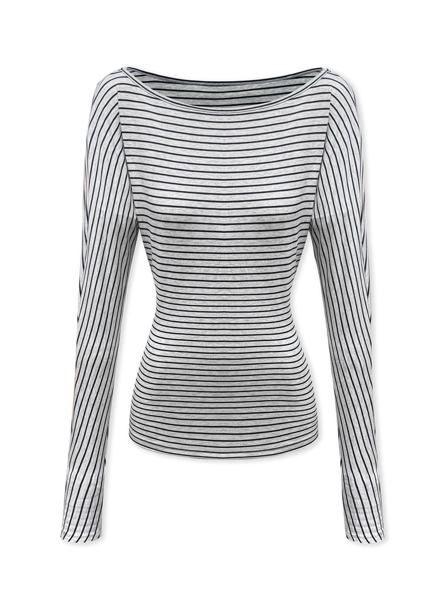 kvkv_Blue_White_Striped_Fitted_Boatneck_Top_MISSTT