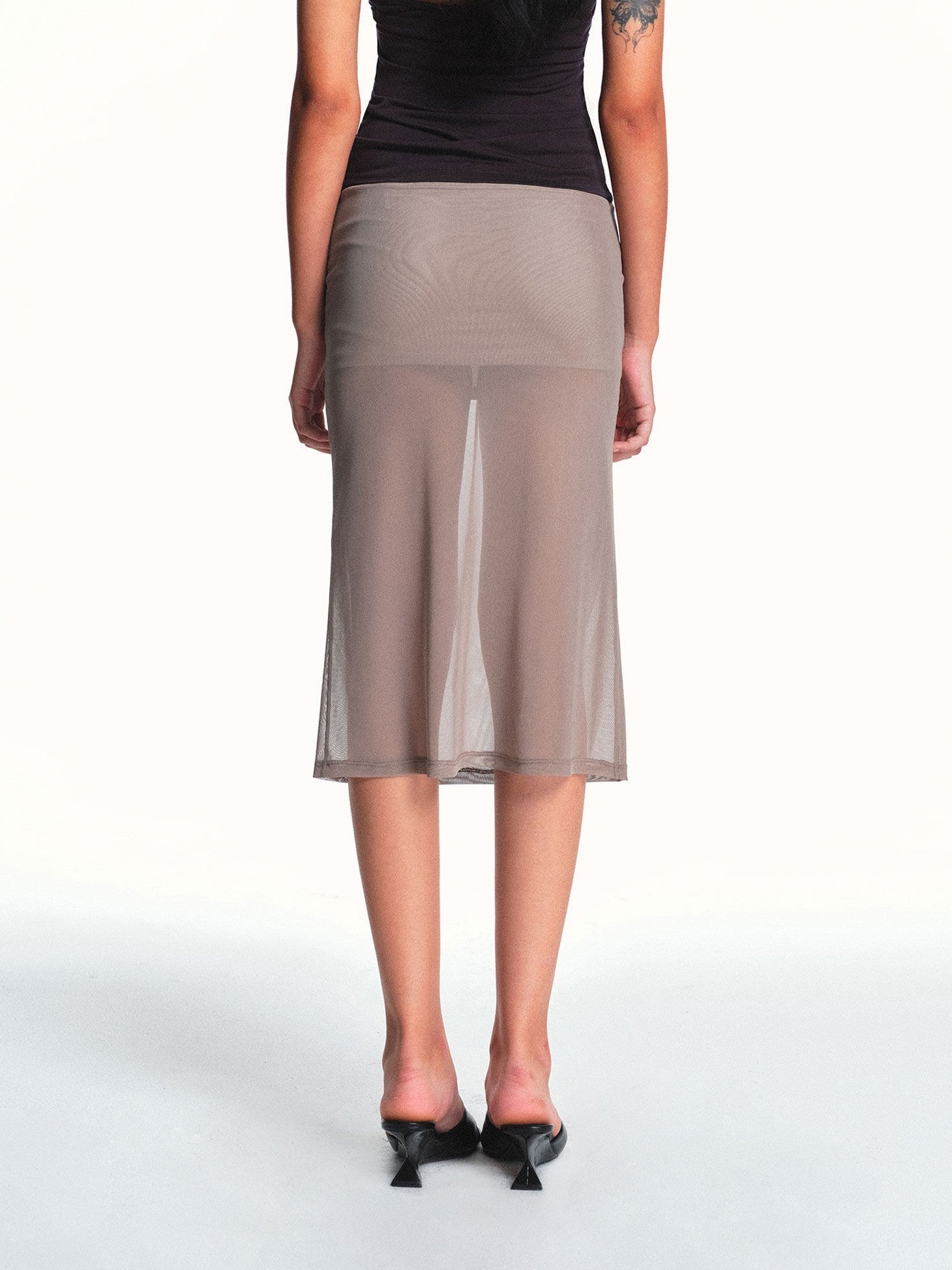 kvkv Breathable Apricot Mesh Double Layer Drawstring Women&