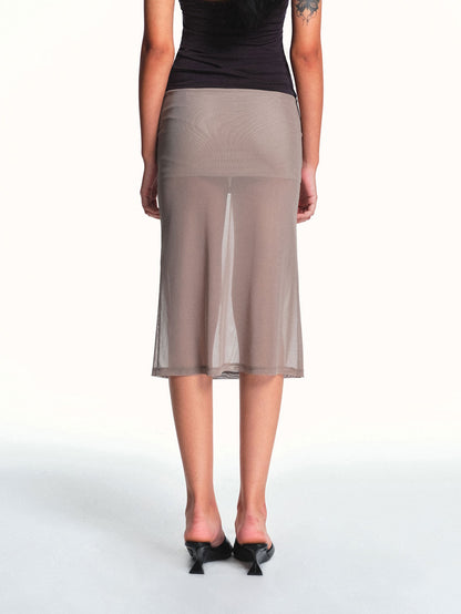 kvkv Breathable Apricot Mesh Double Layer Drawstring Women&