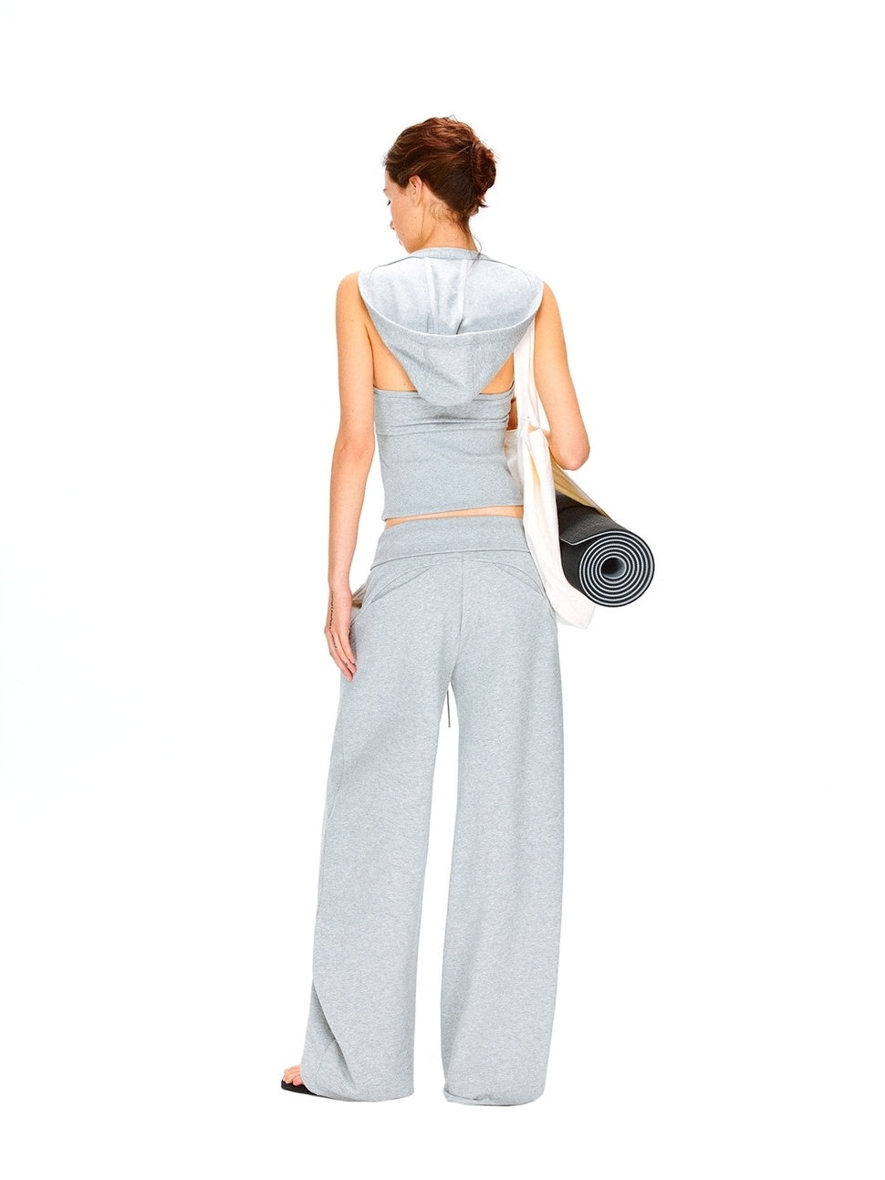 kvkv Breathable Cotton Blend Cropped Zipper U Neck Sporty Casual Women T-Shirt