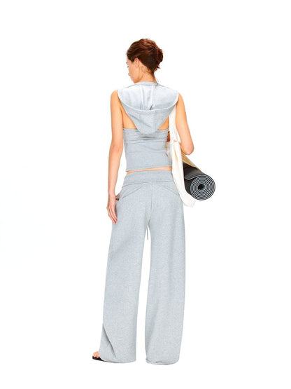 kvkv Breathable Cotton Blend Cropped Zipper U Neck Sporty Casual Women T-Shirt