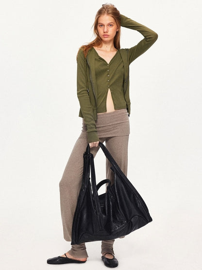 kvkv Breathable Cotton Blend Zip Front Cropped Athletic Unisex Olive Hoodies