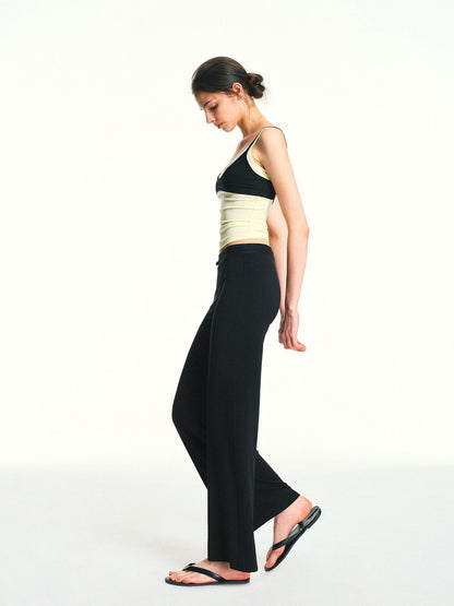 kvkv Bright Yellow Colorblock Layered Detachable Three Piece Women&