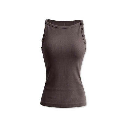 kvkv_Brown_Removable_Button_Convertible_Rib_Knit_Slim_Women&