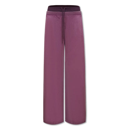 kvkv_Burgundy_Cotton_Drawstring_Wide_Leg_Natural_Waist_Sporty_Womens_Pants_MISSTT