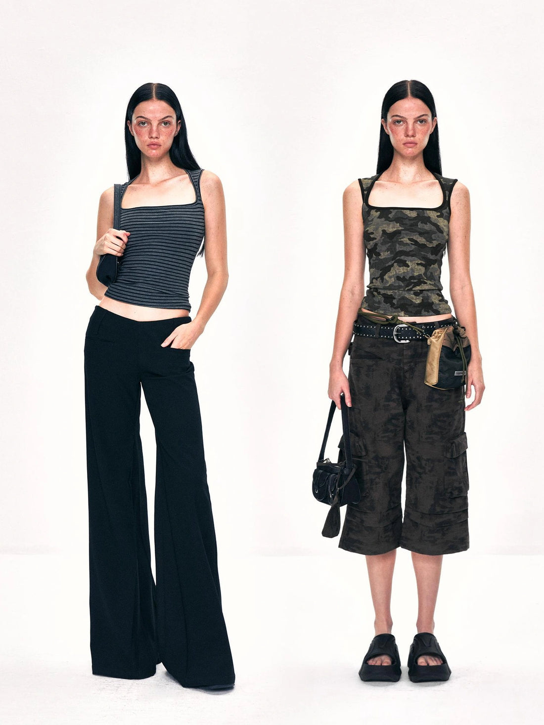 kvkv Camouflage Stripe Camisole Top