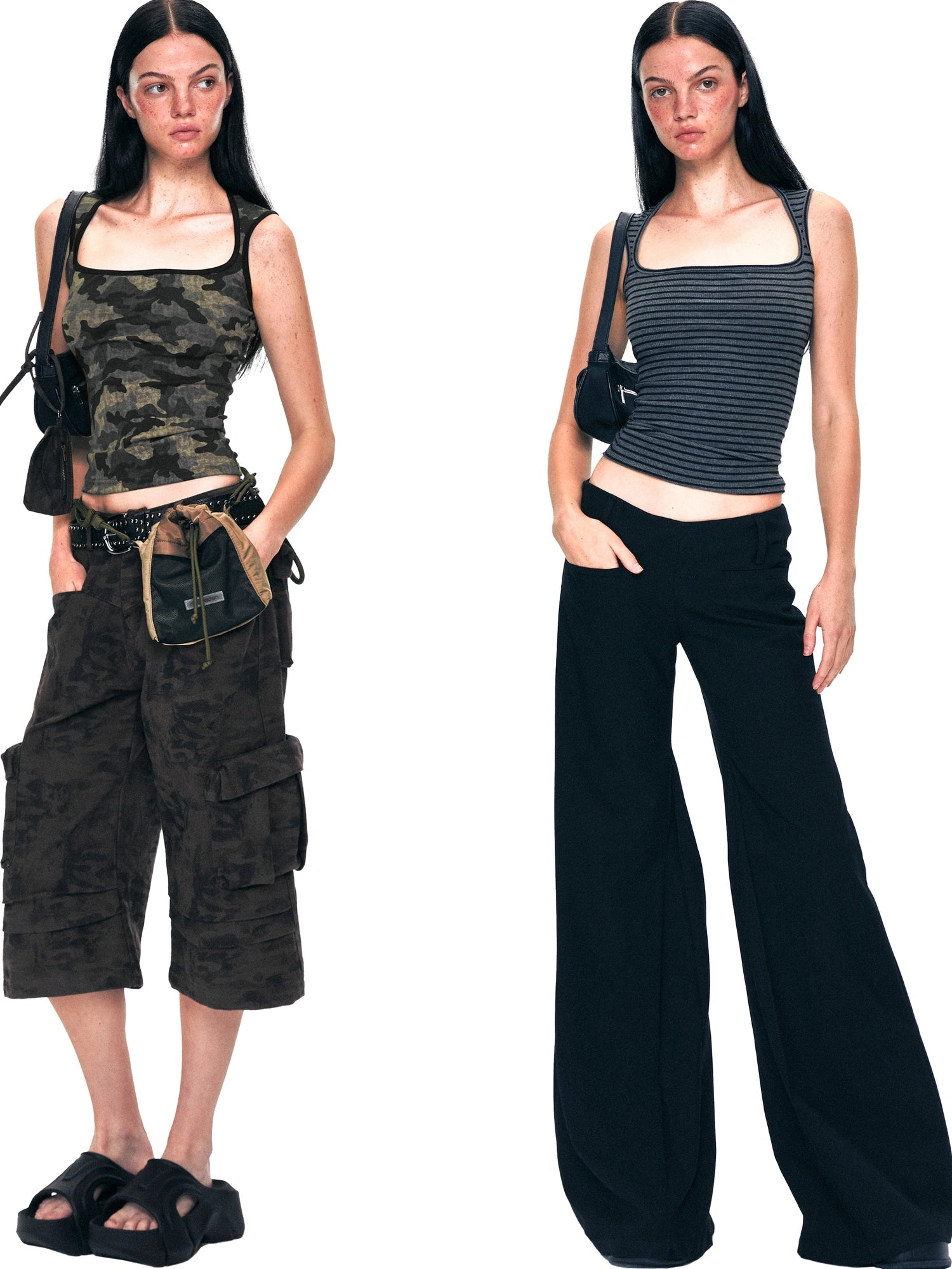 kvkv Camouflage Stripe Camisole Top