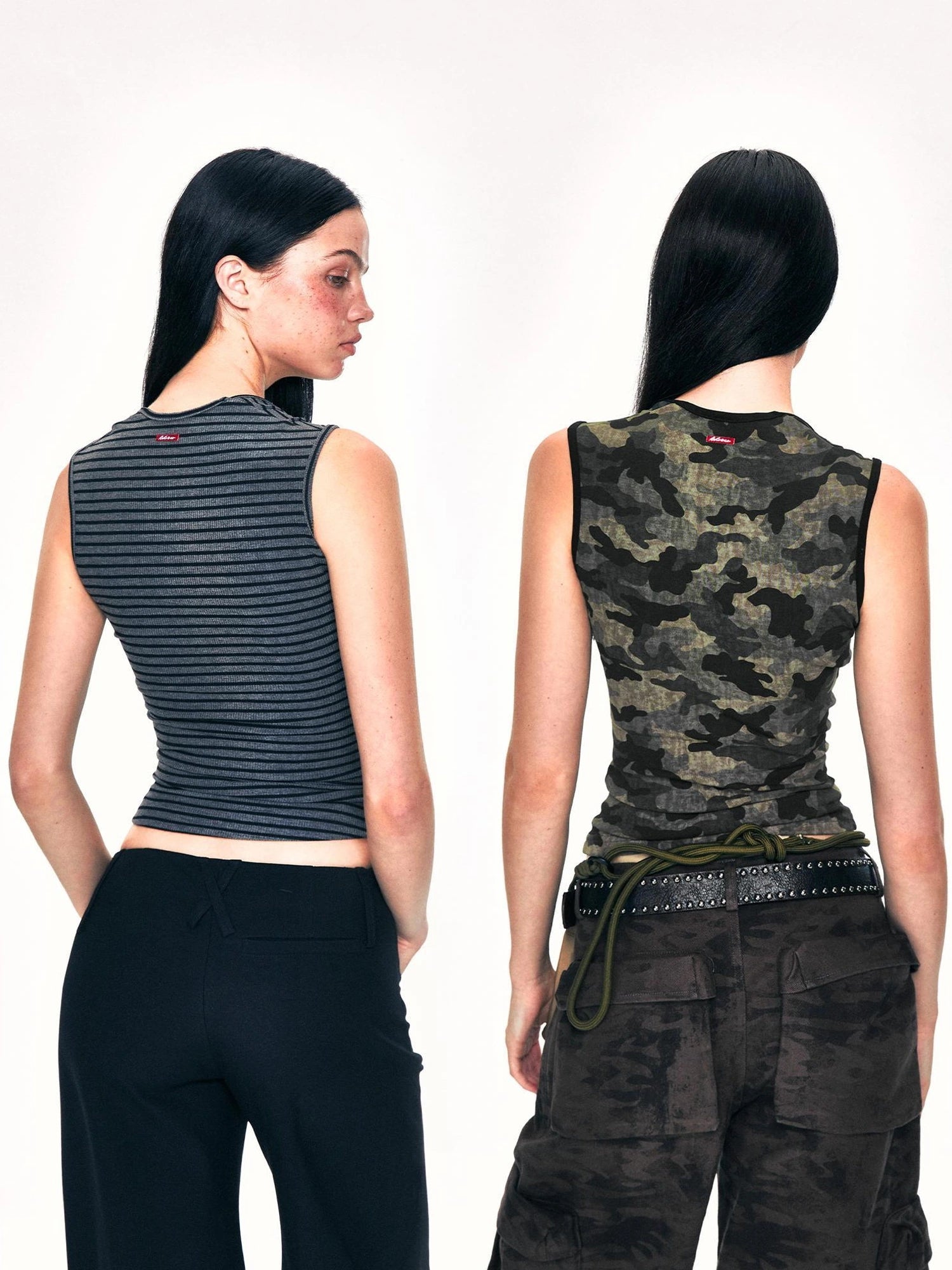 kvkv Camouflage Stripe Camisole Top