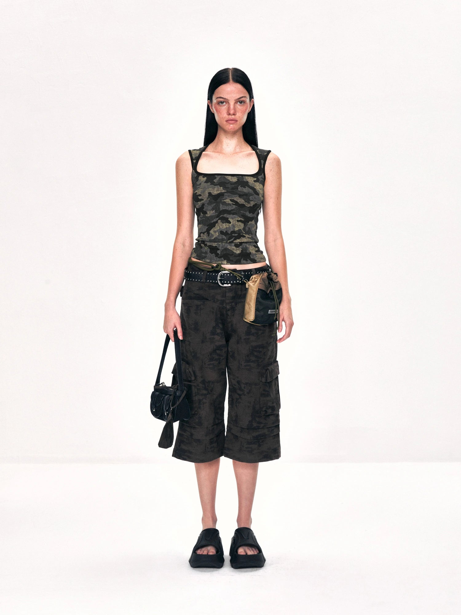 kvkv Camouflage Stripe Camisole Top