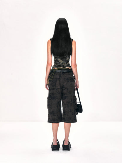 kvkv Camouflage Stripe Camisole Top