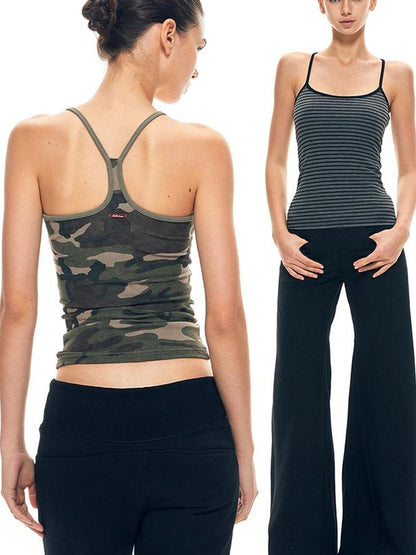 kvkv Camouflage Stripe Slim Tank Top