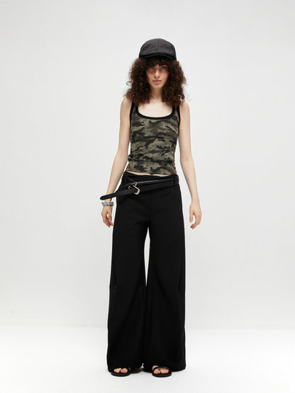 kvkv Camouflage U Neck Slim Fit Cami Top