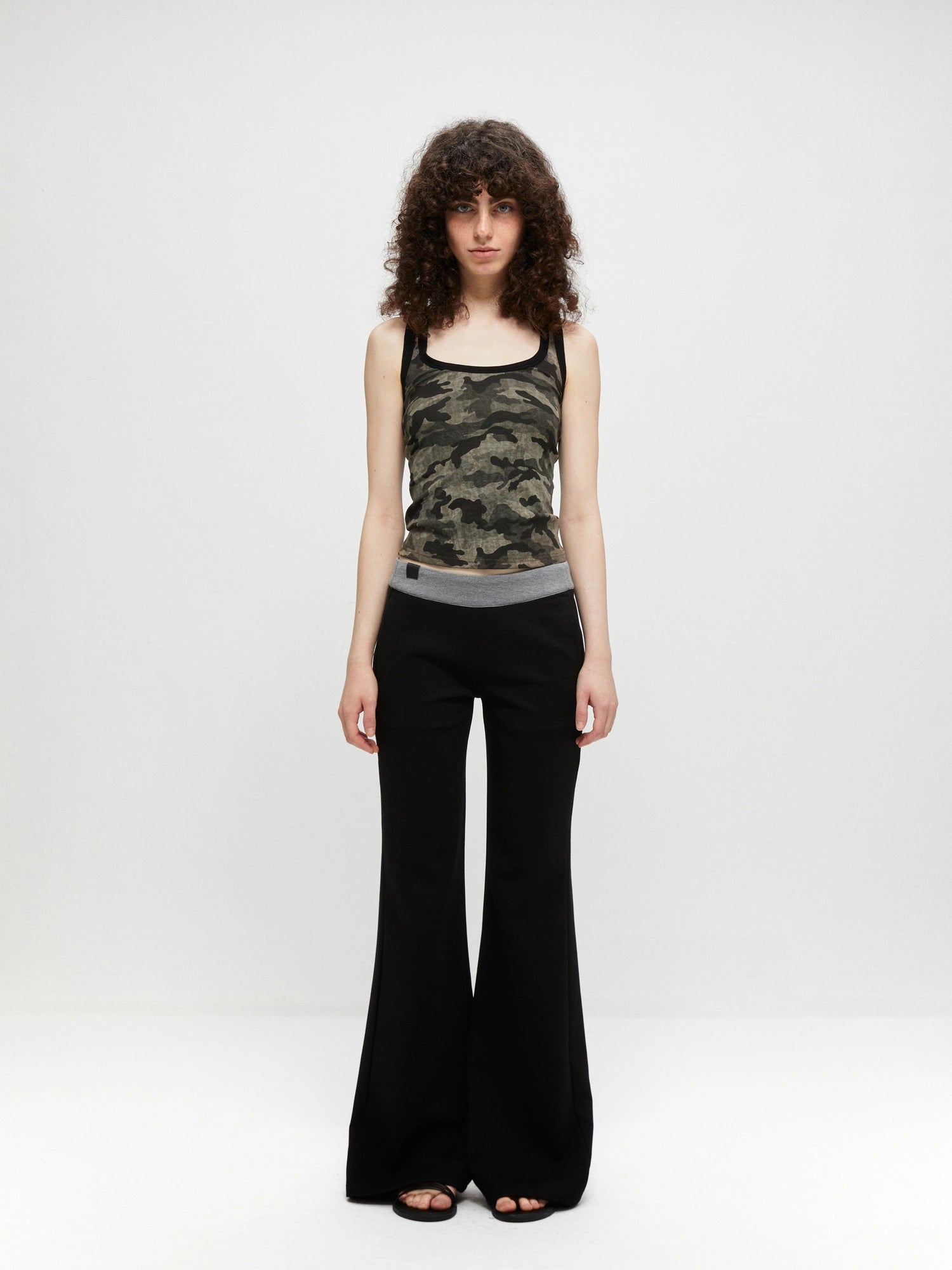 kvkv Camouflage U Neck Slim Fit Cami Top