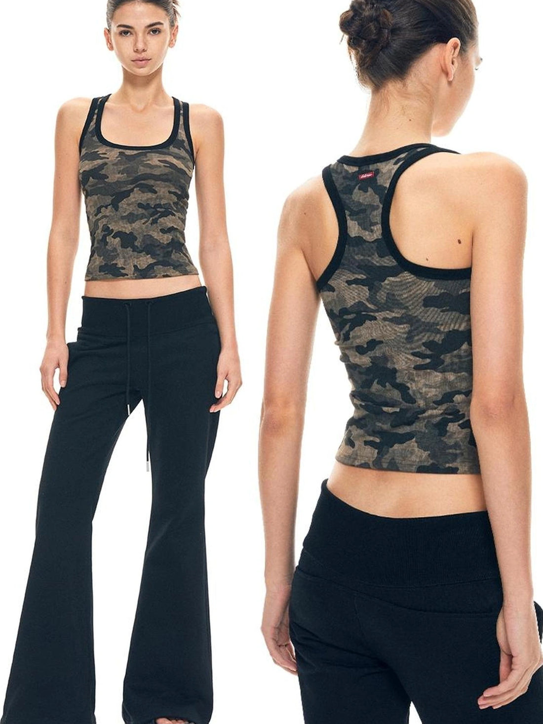 kvkv Camouflage U Neck Slim Fit Cami Top