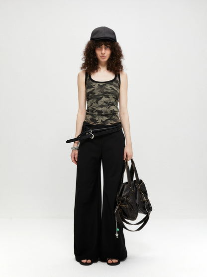 kvkv Camouflage U Neck Slim Fit Cami Top